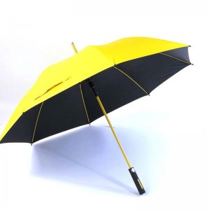 ที่กำหนดเองที่มีสีสันกรอบไฟเบอร์กลาสด้ามยาวร่มกอล์ฟ Windproof ตรง